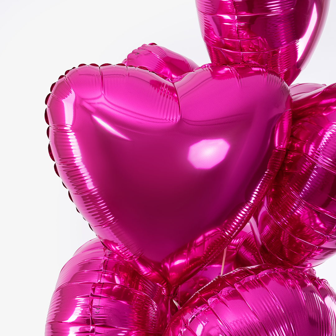 Шар (18''/46 см) Сердце, Фуше, 1 шт.