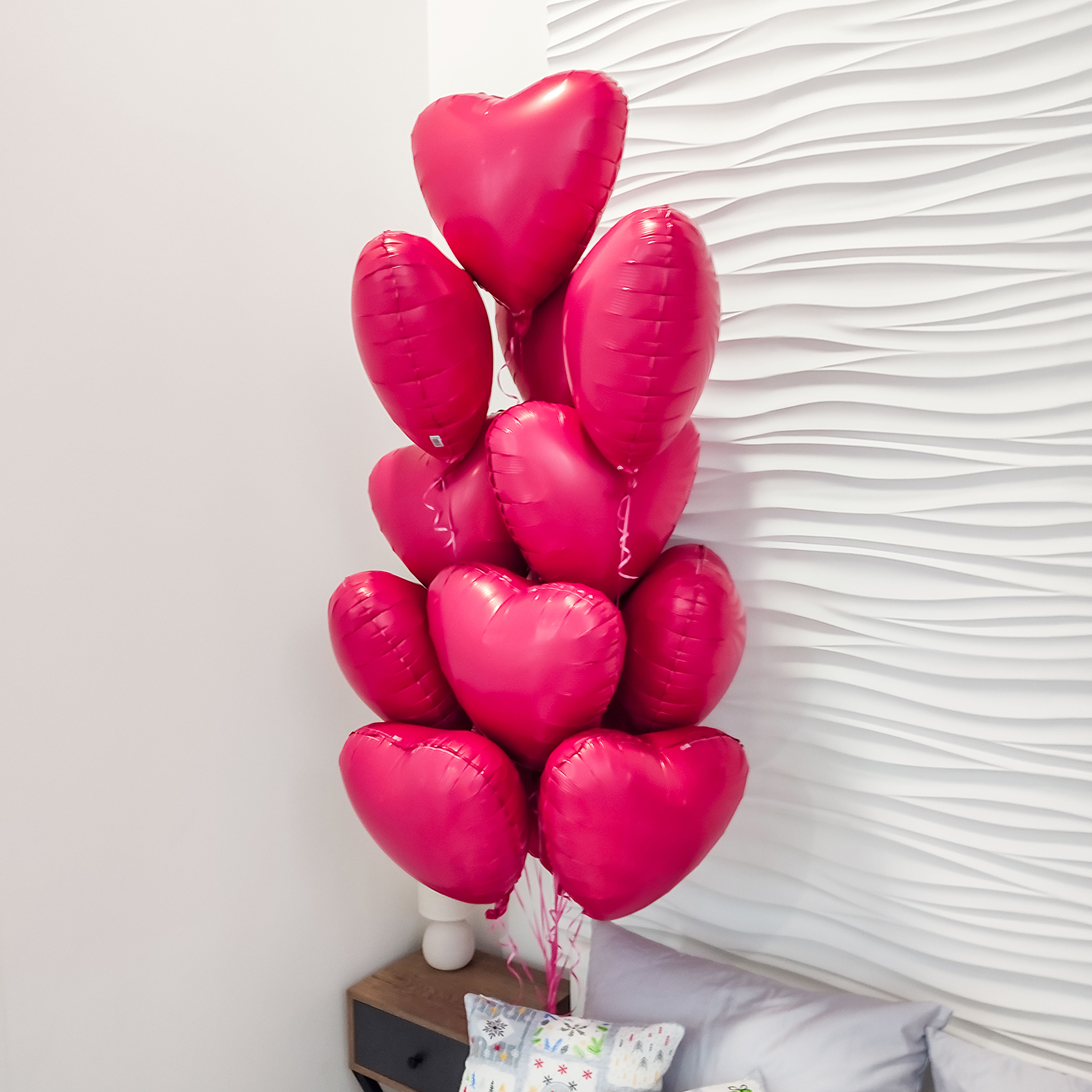 Шар (19''/48 см) Сердце, Мистик, Viva Magenta, Сатин, 1 шт.