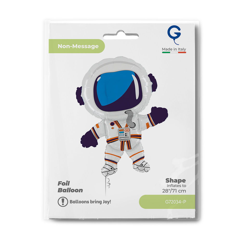 Шар (28''/71 см) Фигура, Космонавт, 1 шт. в уп.