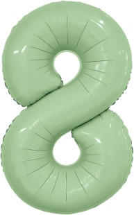 Шар (40''/102 см) Цифра, 8 Slim, Олива, 1 шт. в уп.