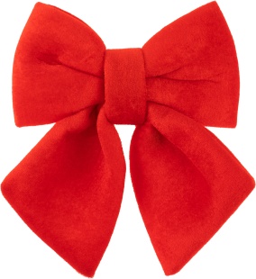 Декоративный бант Нарядный бархат, Красный, 21,5*24,5 см, 1 шт. в упак. 