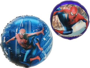 Шар (18''/46 см) Круг, Человек Паук, Дизайн №5, 1 шт. в уп.