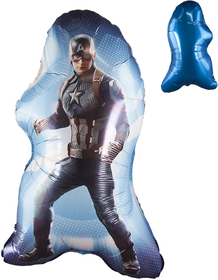 Шар (31''/79 см) Фигура, Герои Марвел, Капитан Америка, 1 шт.