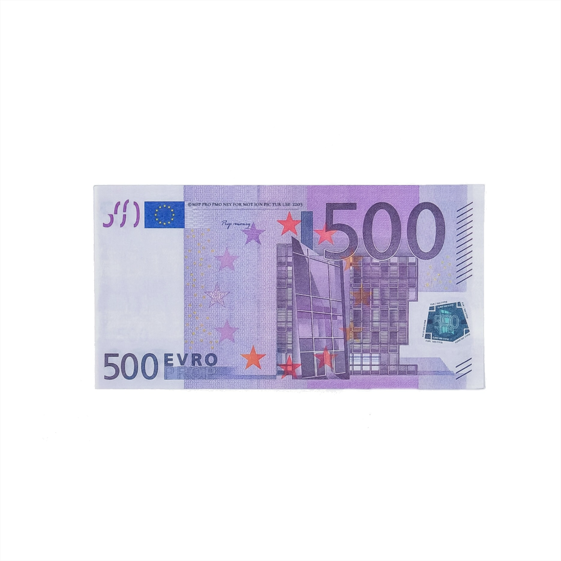 Деньги для выкупа, 500 Евро, 16*8,2 см, 80 шт.