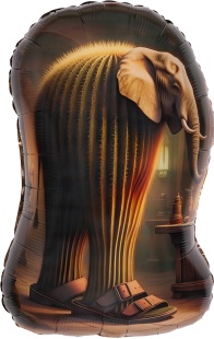 Шар (27''/69 см) Фигура, Слон, 1 шт.