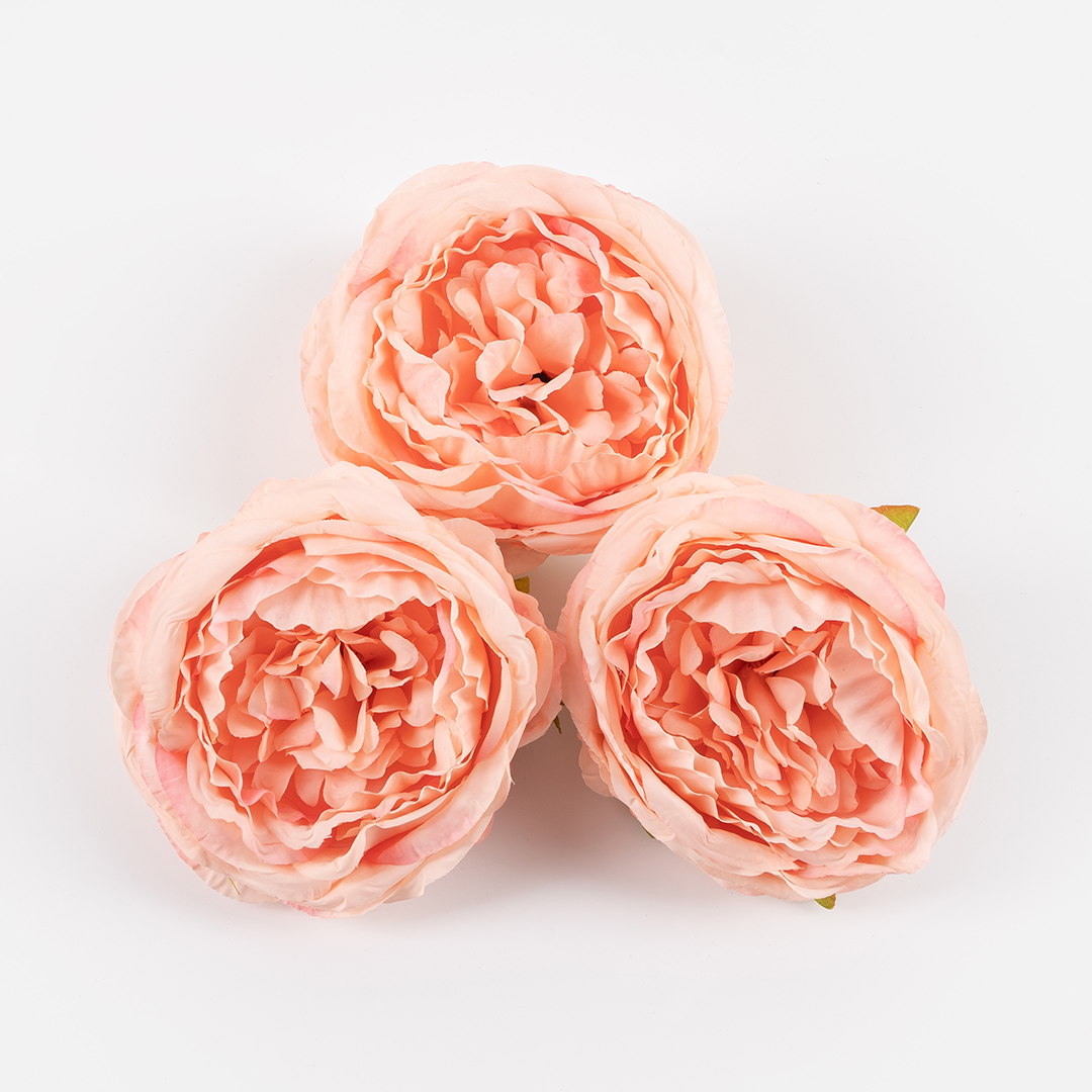 Пионовидная роза (бутон), искусственная, Розовый, 9 см, 3 шт. в упак. 