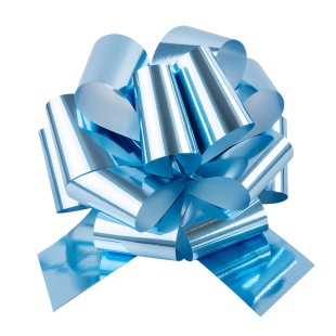 Бант Шар, Голубой, Металлик, 21 см, 1 шт. в упак. 