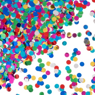 Конфетти фольга Круг, Ассорти, Металлик, 1 см, 50 г.