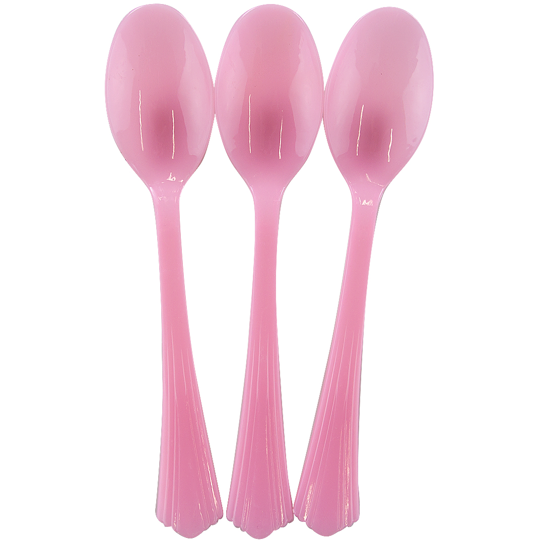 Ложки, Премиум, Розовый, 16 см, 10 шт. в упак. 
