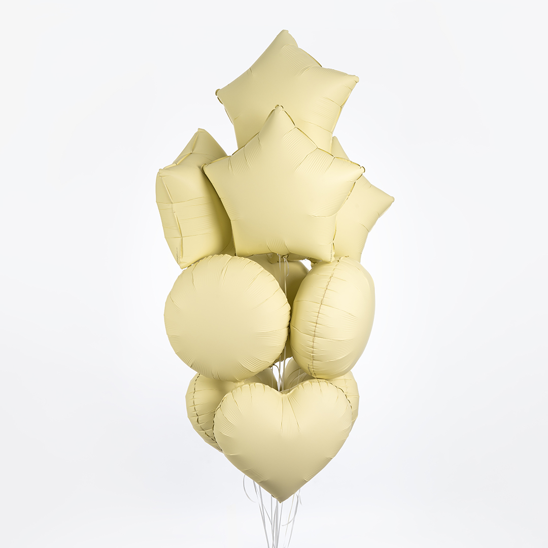 Шар (18''/46 см) Круг, Сливочное масло, Матовый, 1 шт.