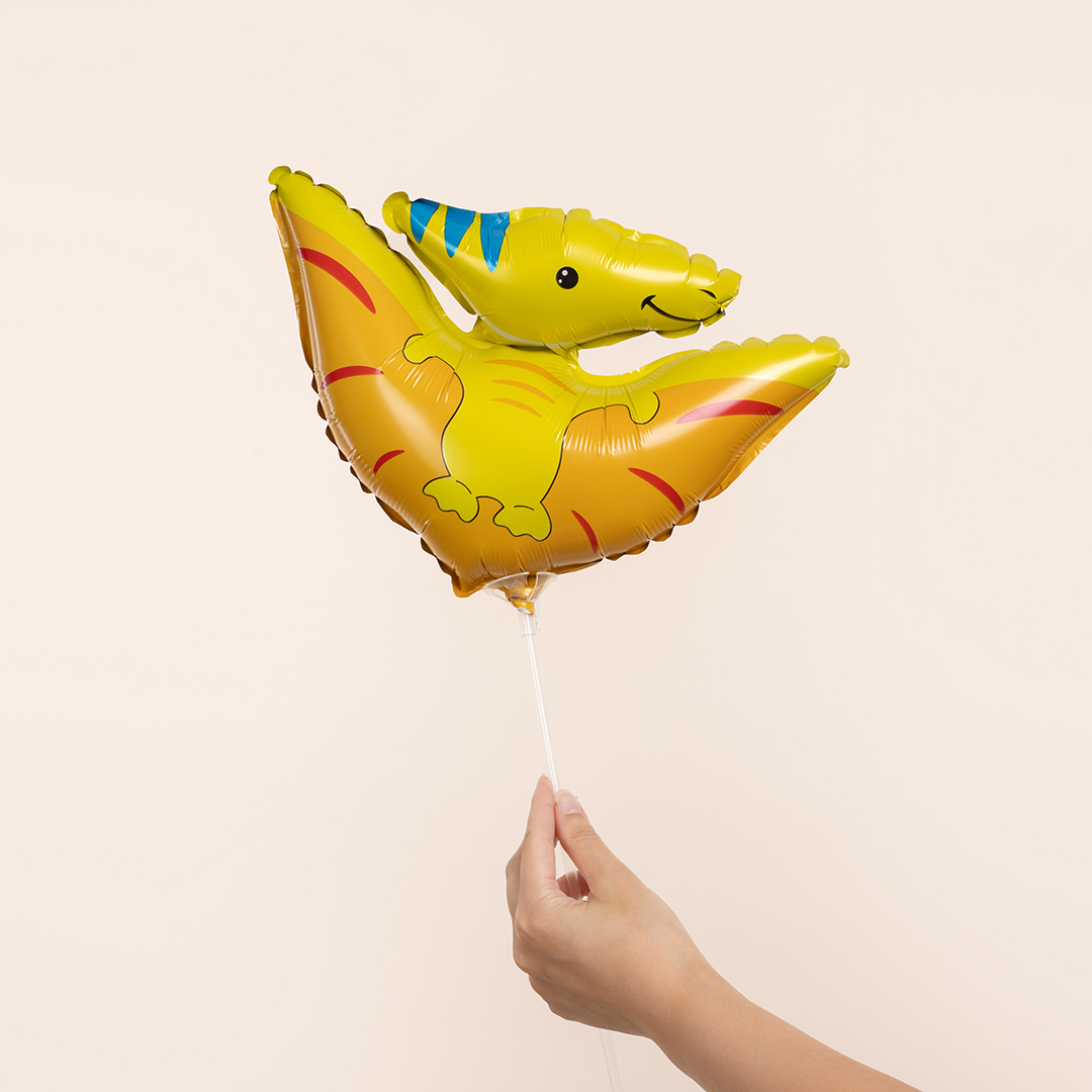 Шар с клапаном (14''/36 см) Мини-фигура, Динозавр Птеродактиль, 1 шт.