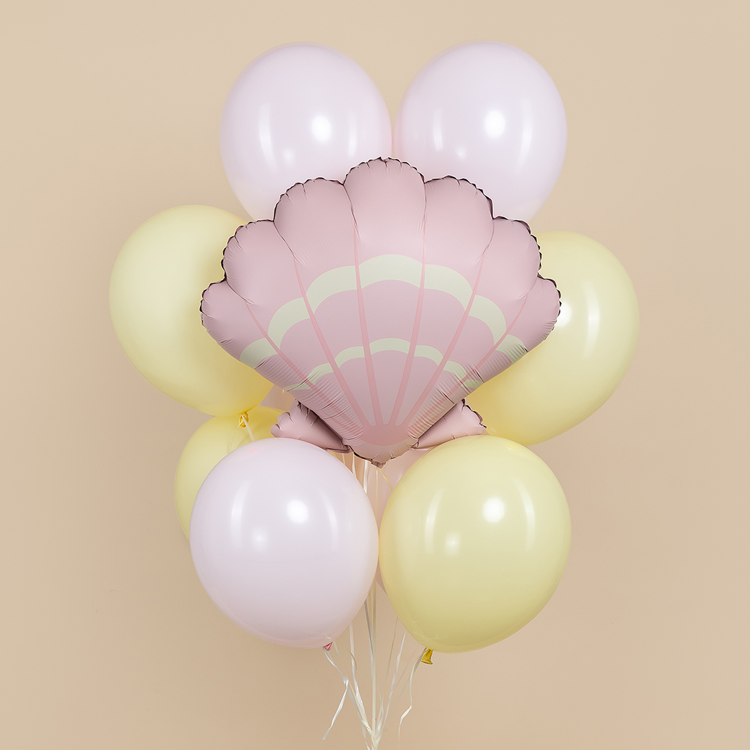 Шар (26''/66 см) Фигура, Морская ракушка, Розовый, Сатин, 1 шт.