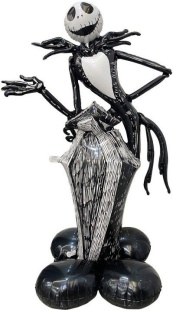 Шар 3D (67''/170 см) Фигура на подставке, Джек Скеллингтон, 1 шт. в уп.