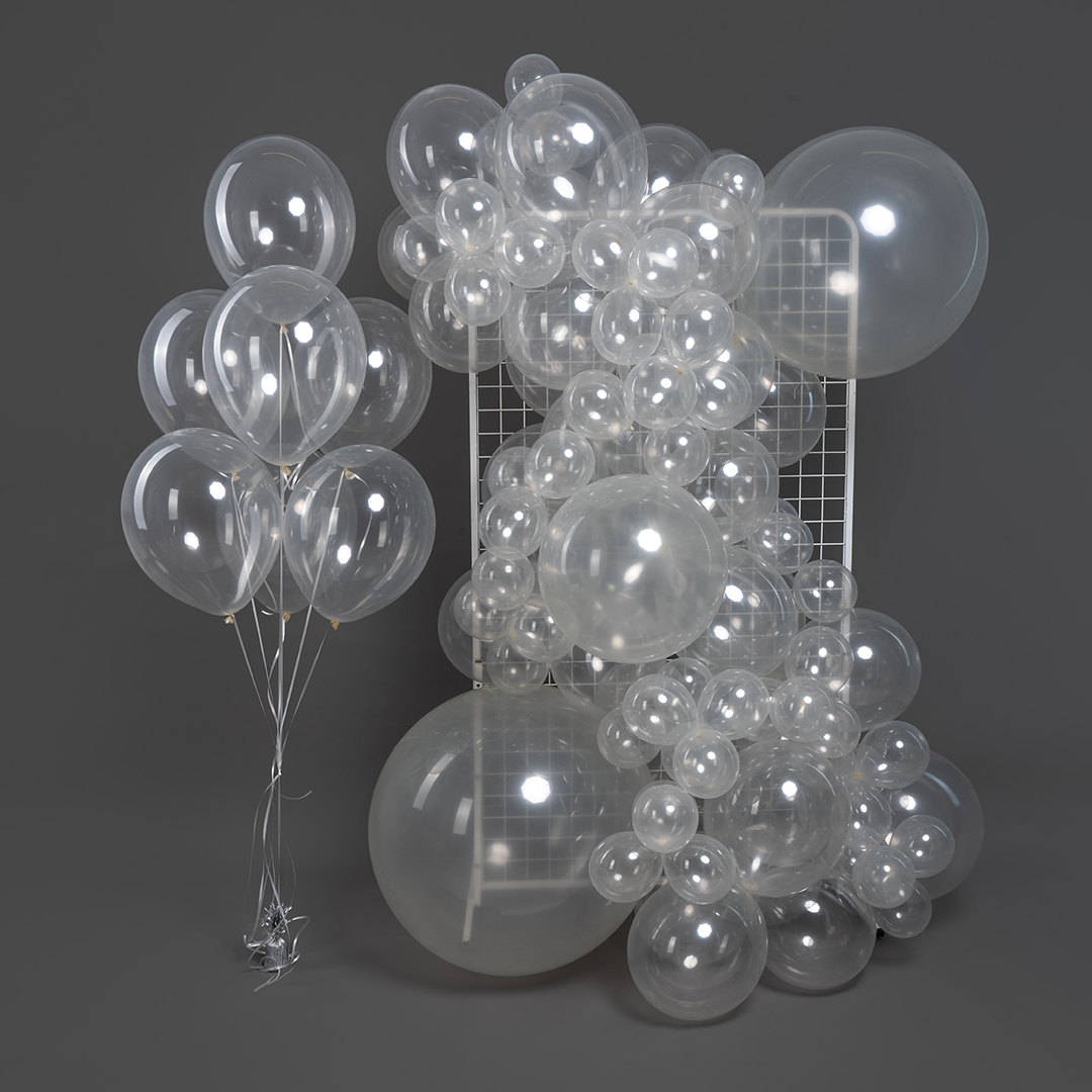 Шар (10''/25 см), Прозрачный, кристалл, 100 шт.