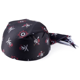 Шляпа, Пиратская бандана, Грозный пират, Черный, 54-56 разм., 1 шт. 