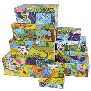 Набор коробок Карта приключений, 33*20*13 см, 10 шт. в упак. 