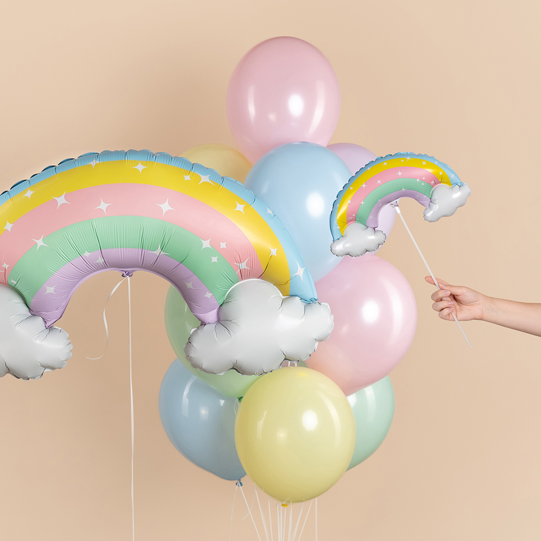 Шар (15''/38 см) Мини-фигура, Нежная радуга, 1 шт.