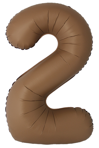 Шар (40''/102 см) Цифра, 2 Slim, Шоколад, Матовый, 1 шт. Шар (40''/102 см) Цифра, 2 Slim, Шоколад, Матовый, 1 шт.