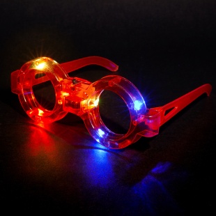 Светодиодные очки, Ботаник, Красный, 1 шт. 