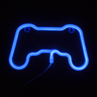 Световая фигура Геймпад, 14*24 см. Синий, 1 шт.