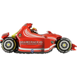 Шар (42''/107 см) Фигура, Гоночный автомобиль, Красный, 1 шт. в уп.