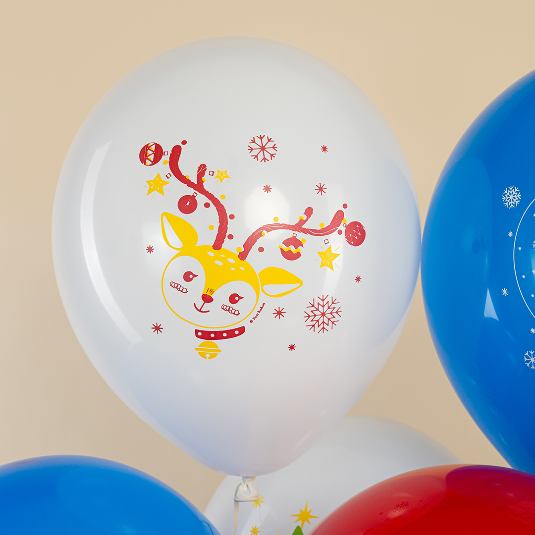 Шар (12''/30 см) С Новым Годом!, Ассорти, пастель, 5 ст, 25 шт.