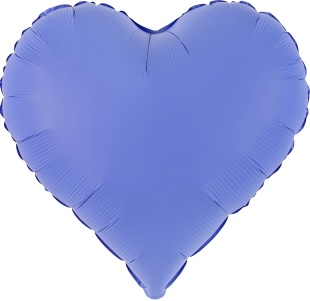 Шар (18''/46 см) Сердце, Голубой Лотос, Матовый, 1 шт.