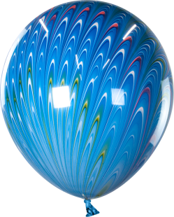 Шар (18''/46 см), Русские агаты, Синий, 1 шт.