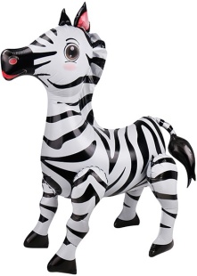 Шар (30''/76 см) Фигура 3D, Зебра, 1 шт. в уп.