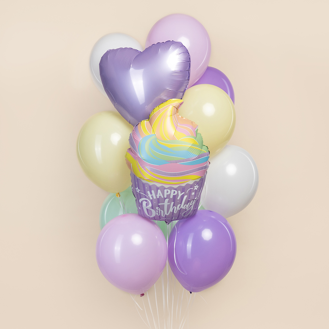 Шар (23''/58 см) Фигура, Нежный капкейк, 1 шт.