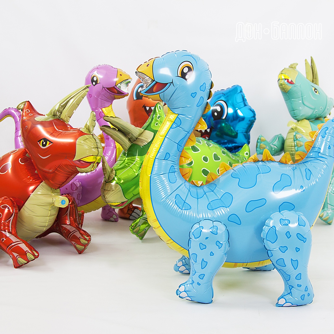 Шар 3D (36''/91 см) Фигура, Динозавр Стегозавр, Розовый, 1 шт. в уп.