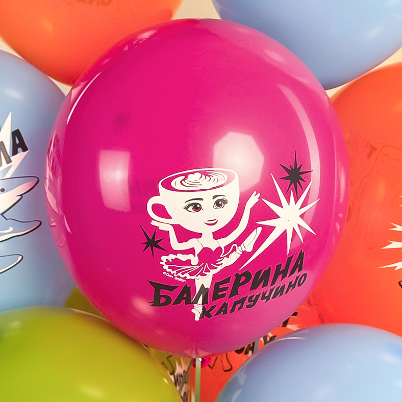 Шар (12''/30 см) Крокодило Бомбардиро, Ассорти, пастель, 2 ст, 25 шт.