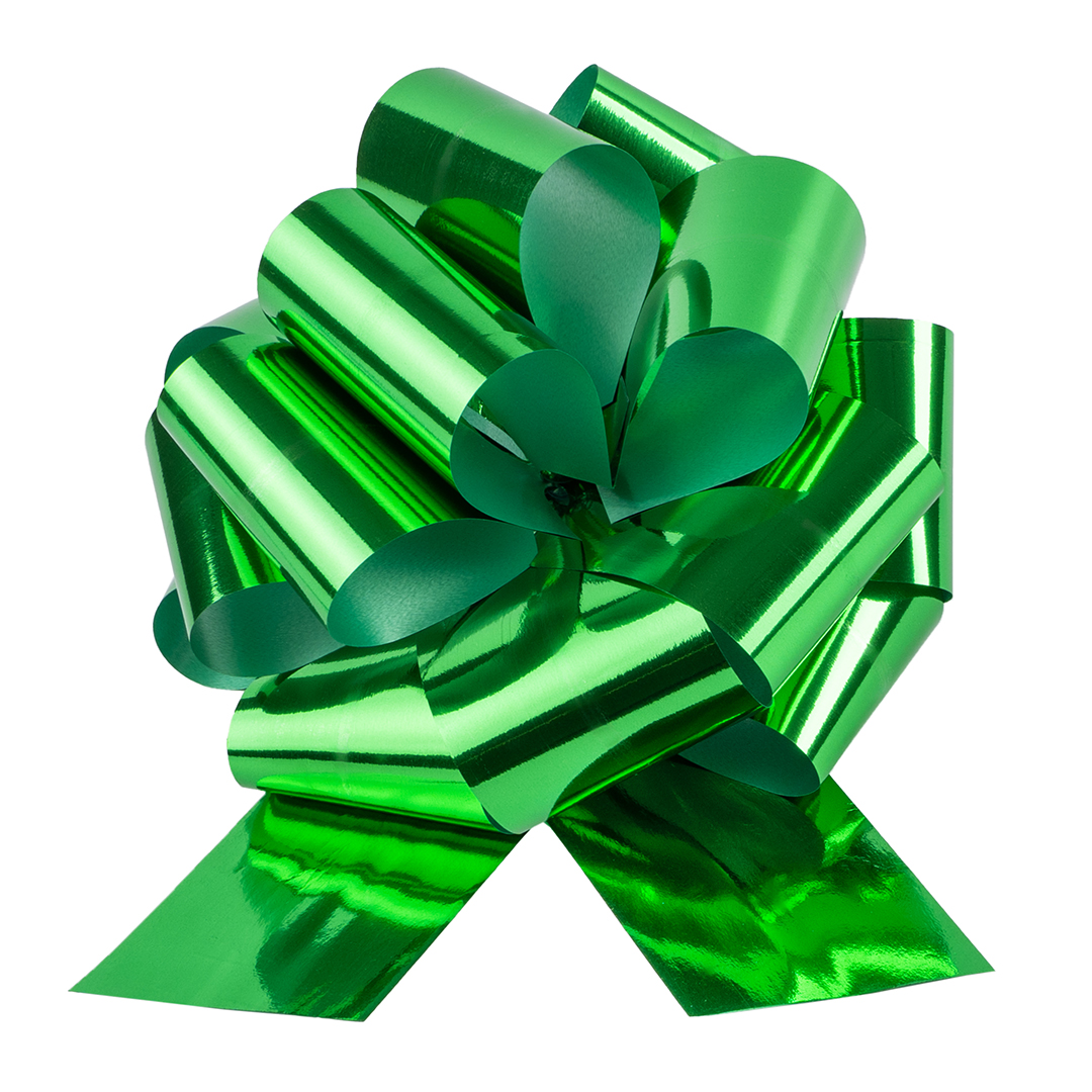 Бант Шар, Зеленый, Металлик, 21 см, 1 шт. в упак. 