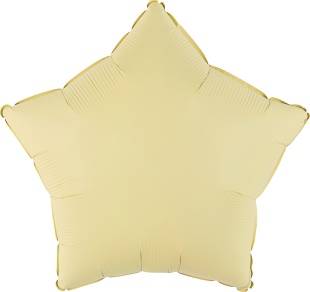 Шар (18''/46 см) Звезда, Сливочное масло, Матовый, 1 шт.