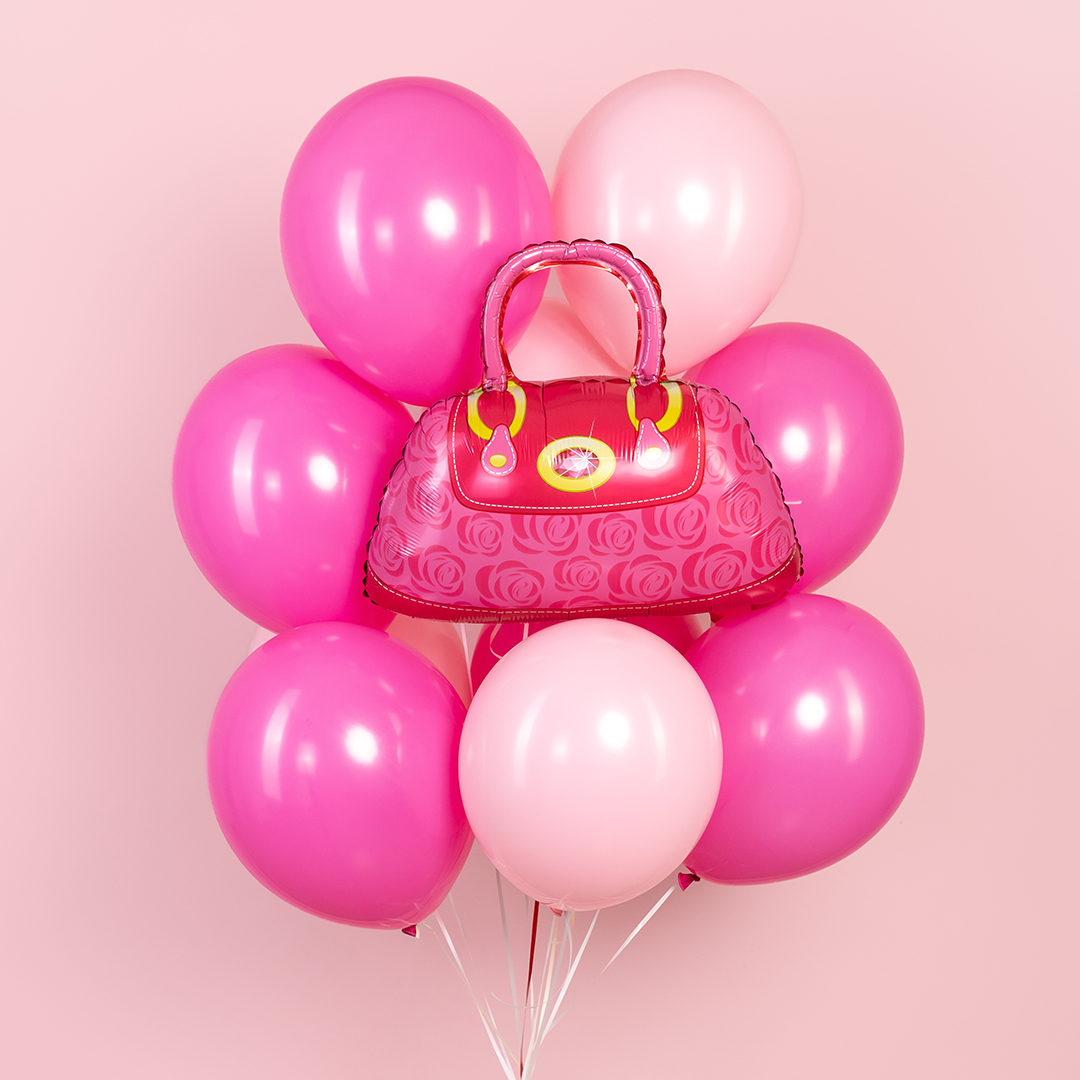 Шар (22''/56 см) Фигура, Сумочка, Розовый, 1 шт.