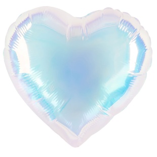 Шар с клапаном (10''/25 см) Мини-сердце, Прозрачный, Хамелеон, 1 шт.