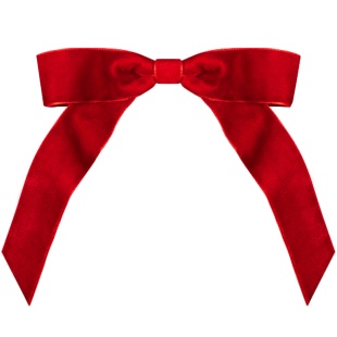 Декоративный бант Элегант, Красный, 14*16 см, 6 шт. в упак. 