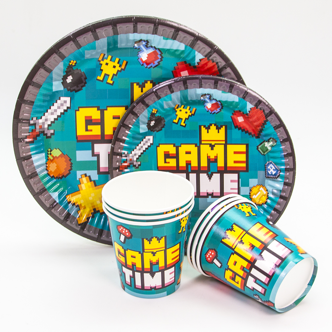 Стаканы (250 мл) Game Time, Пиксели, 6 шт.