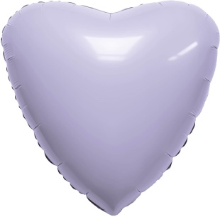 Шар (19''/48 см) Сердце, Лаванда, 1 шт.