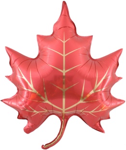 Шар (28''/71 см) Фигура, Кленовый лист, Красный, 1 шт.