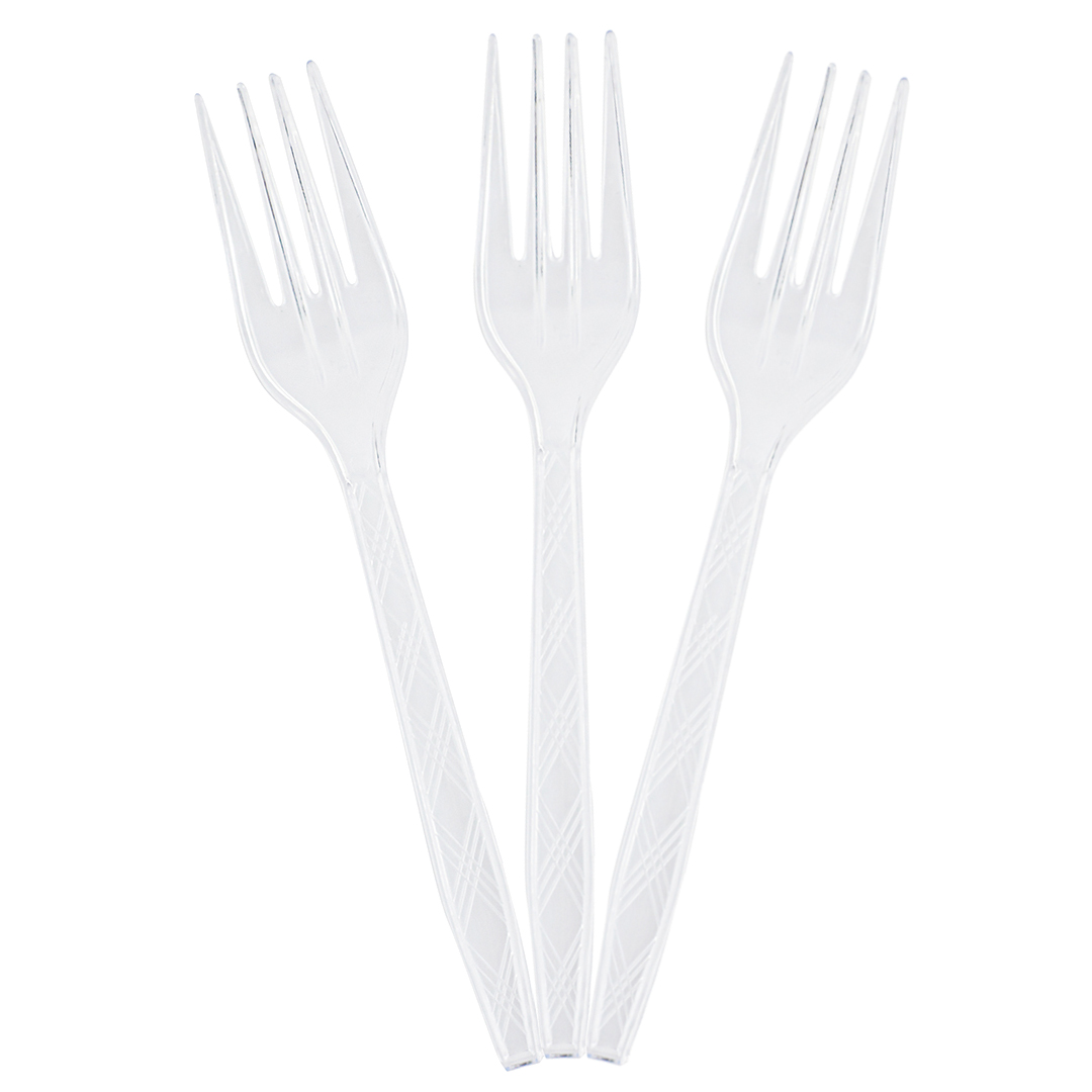 Вилки, Прозрачный, 15 см, 10 шт. в упак. 