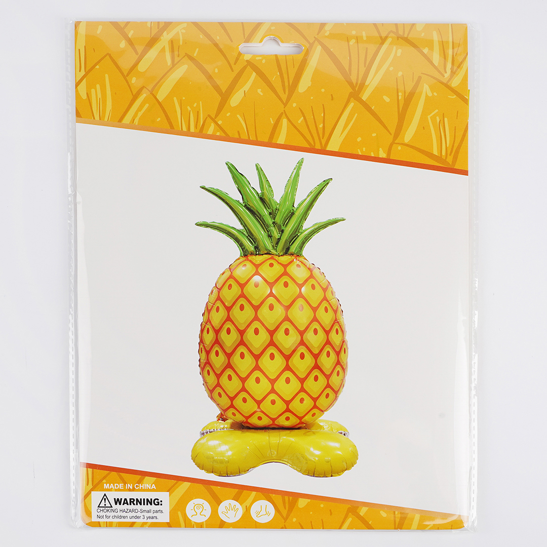Шар 3D (60''/152 см) Фигура на подставке, Ананас, 1 шт. в уп.