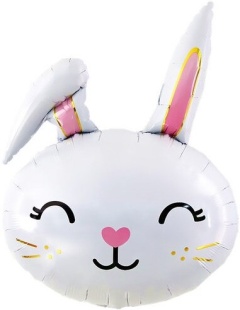 Шар (30''/76 см) Фигура, Голова, Милый Зайка, 1 шт.