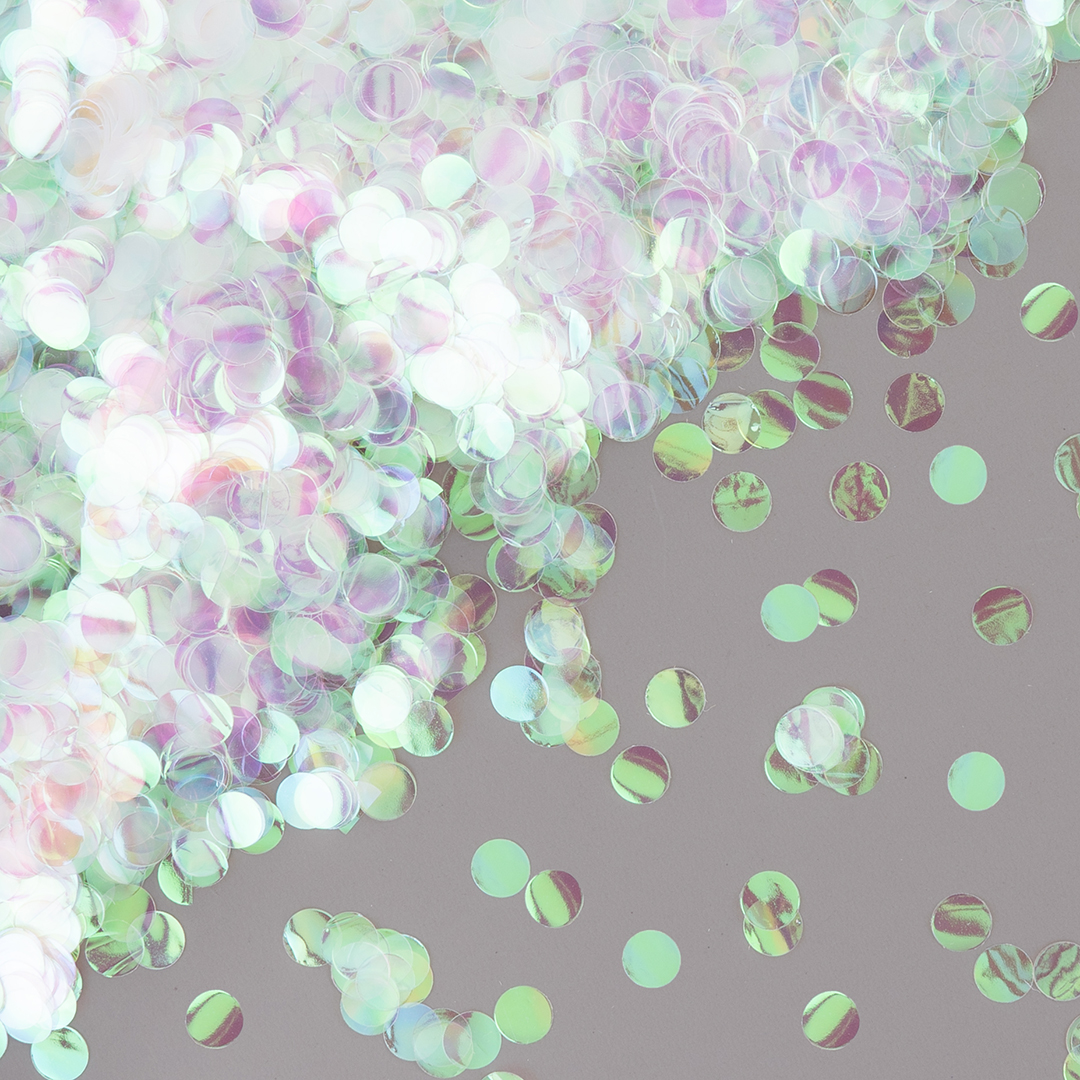 Конфетти фольга Круг, Перламутр, Хамелеон, 1 см, 50 г.