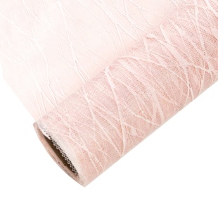 Фатин в рулоне (50 см*4,57 м) Воздушная паутинка, Розовый, 1 шт.