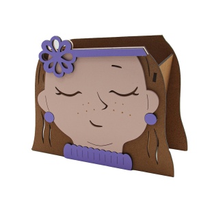 Декоративный ящик Девочка Лето, Сиреневый, 19*8*15 см, 1 шт. 