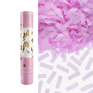 Пневмохлопушка (12/30 см), Гендер Пати, Это Девочка!, Прямоугольники тишью, Розовый, 1 шт.