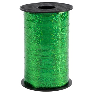 Лента полипропиленовая (0,5 см*250 м) Зеленый, Голография, 1 шт.