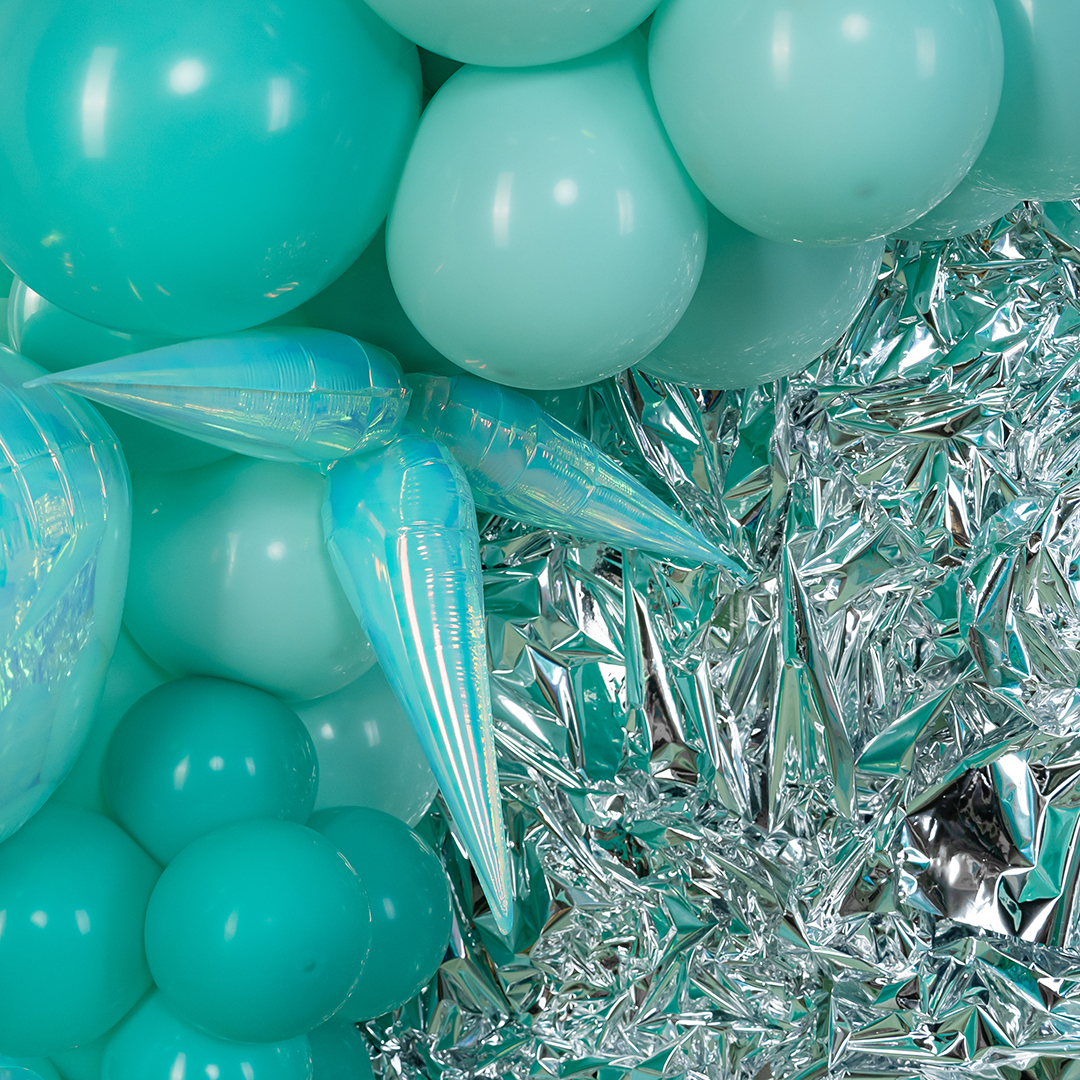 Шар 3D (26''/66 см) Звезда, Составная, Голубой, Хамелеон, 1 шт. в уп.