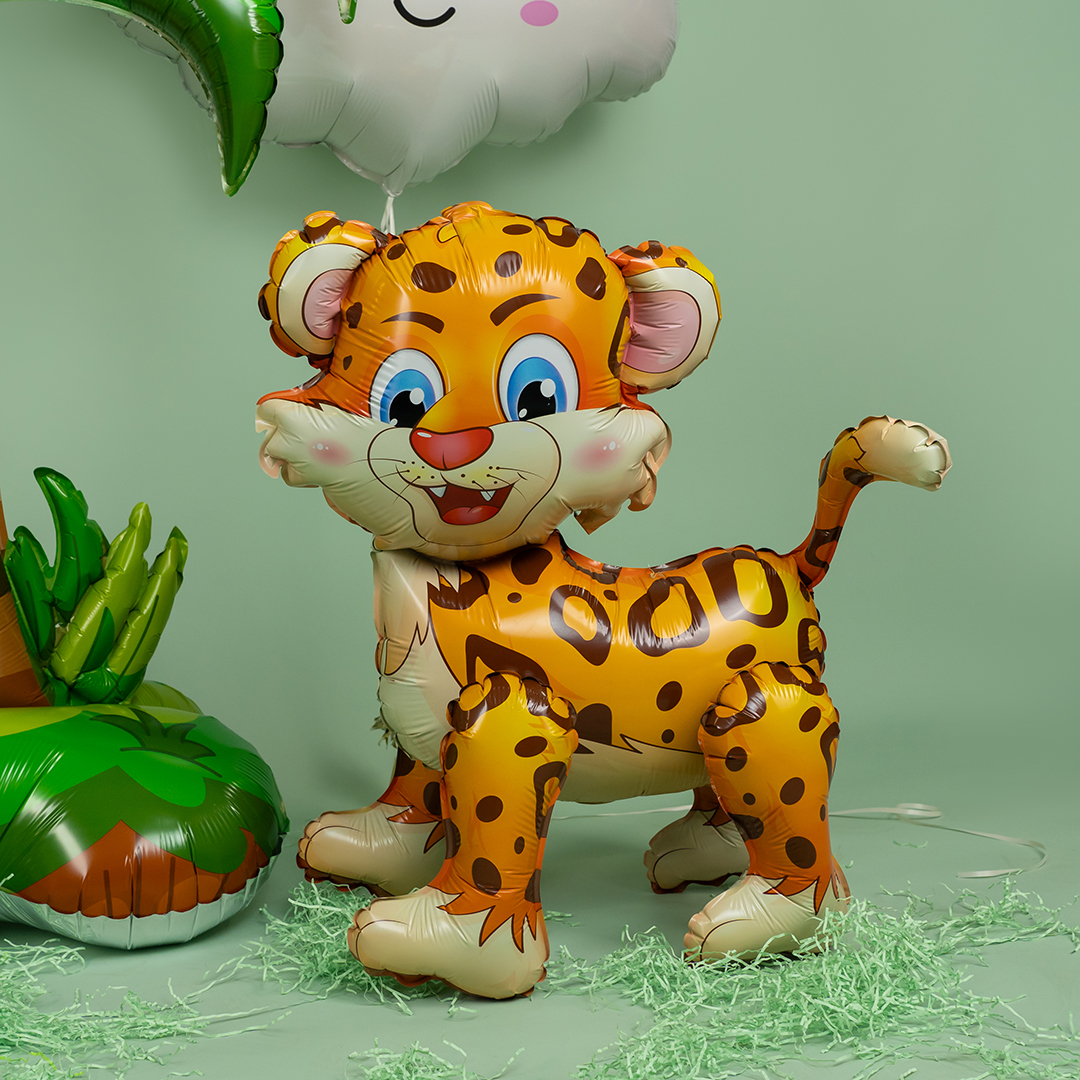 Шар 3D (24''/61 см) Фигура, Леопард, 1 шт. в уп.